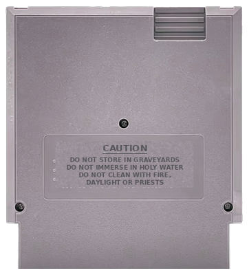 Skull Racer cartridge -- back